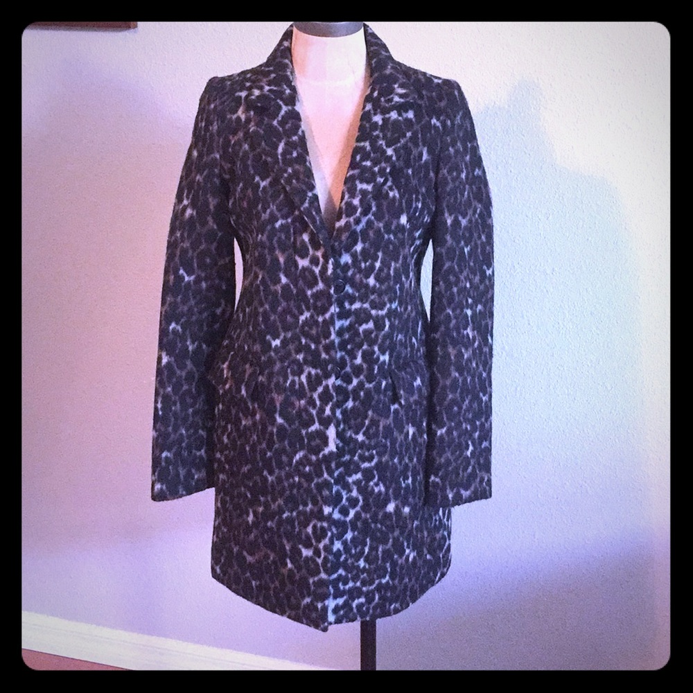 Animal print coat